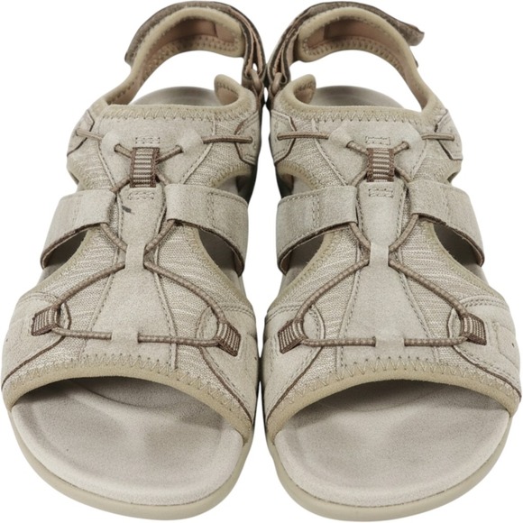 Earth Origins Shoes - Earth‎ Origins Womens Size 8 Gorpcore Bungee Suede Comfort Walking Sandals Taupe